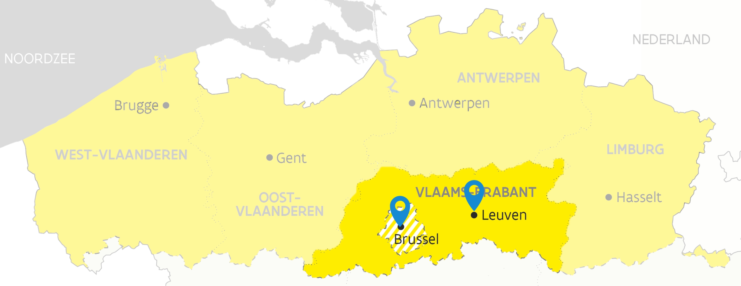 Kaart Vlaams brabant