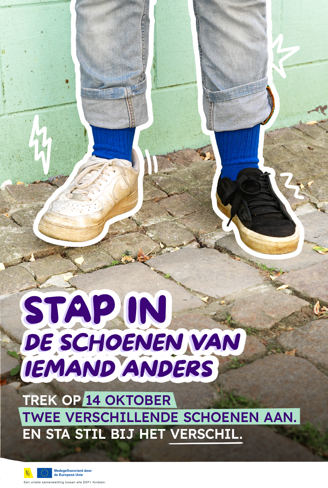 affiche mismatched shoes day