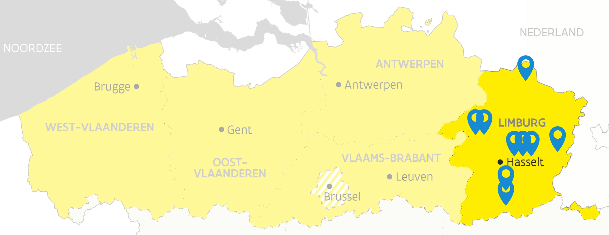 Kaart Limburg