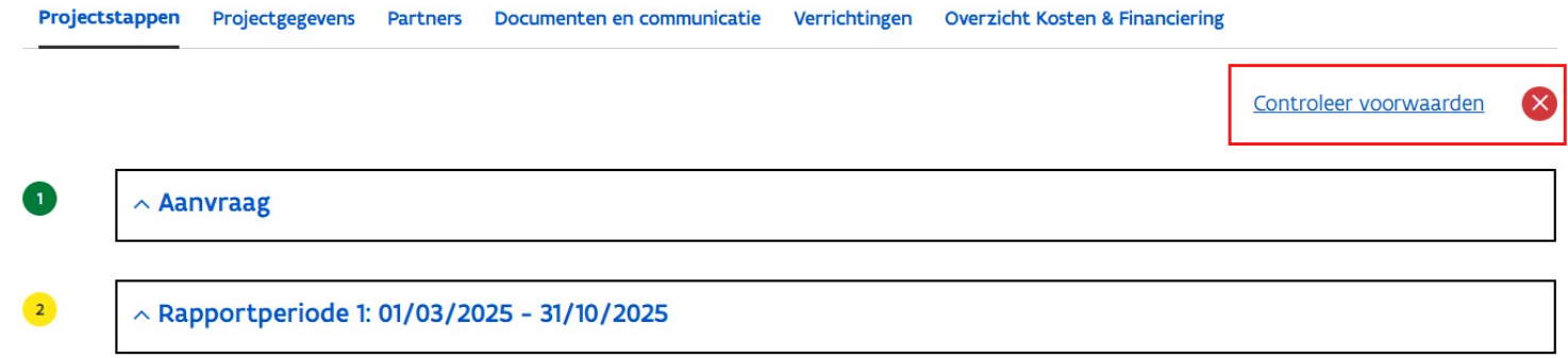 Controleer voorwaarden