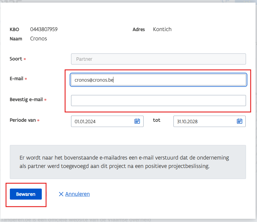 Mailadres partner