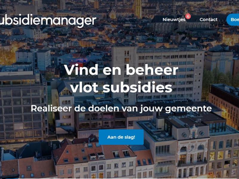 Uitgeverij Vanden Broele en IDEA Consult lanceren subsidiemanager